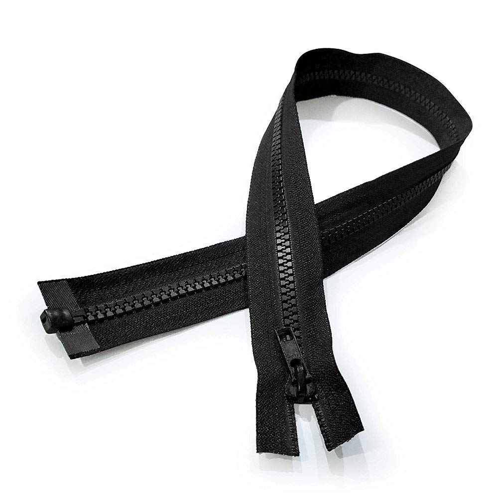Aanij® Sport Separating Zipper 24 Inch Color Black Coats, Jacket Zipper  Black Molded Plastic Zippers (Pack Of 5)